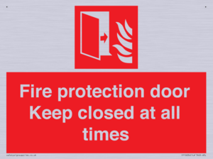 Fire protection door Keep closed at all times